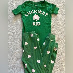 Boys St. Patrick’s Day Pajamas Set Size 8 Long Pants and Short Sleeve Tee Shirt